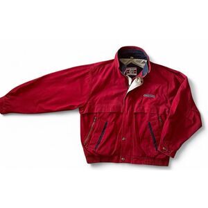 Vintage Destinations Men’s "Freightliner “ Jacket Bomber Size L Red/ Beige Zip
